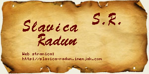 Slavica Radun vizit kartica